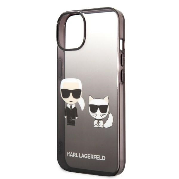 Karl Lagerfeld KLHCP14MTGKCK iPhone 14 Plus 6.7" hardcase black/black Gradient Ikonik Karl & Choupette