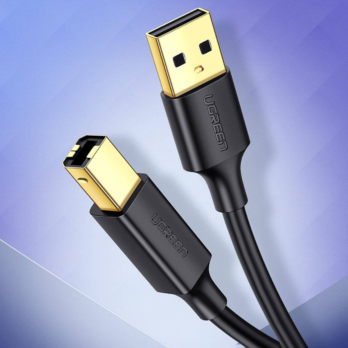 Ugreen kabel USB typ B pro tiskárnu (samec) - USB 2.0 (samec) 480 Mb/s 1 m černý (US135 20846)