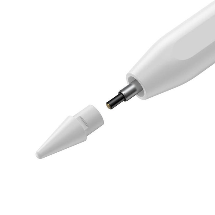Baseus Stylus mit kabellosem Laden für iPad weiß + austauschbare Spitze