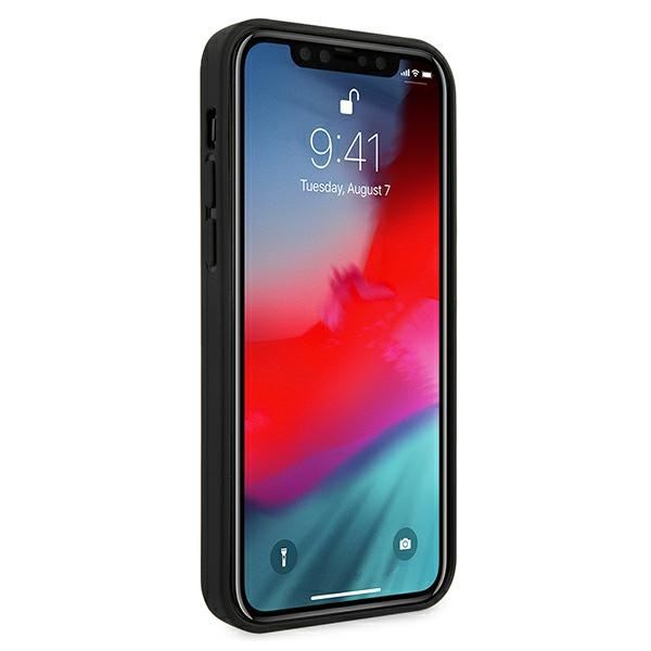 Pouzdro FERRARI Apple iPhone 12 Pro Max Off Track Prošívaný černý pevný kufr