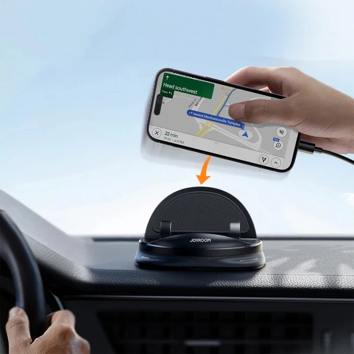 Joyroom JR-ZS354 phone holder with suction cup for car, office, home - black