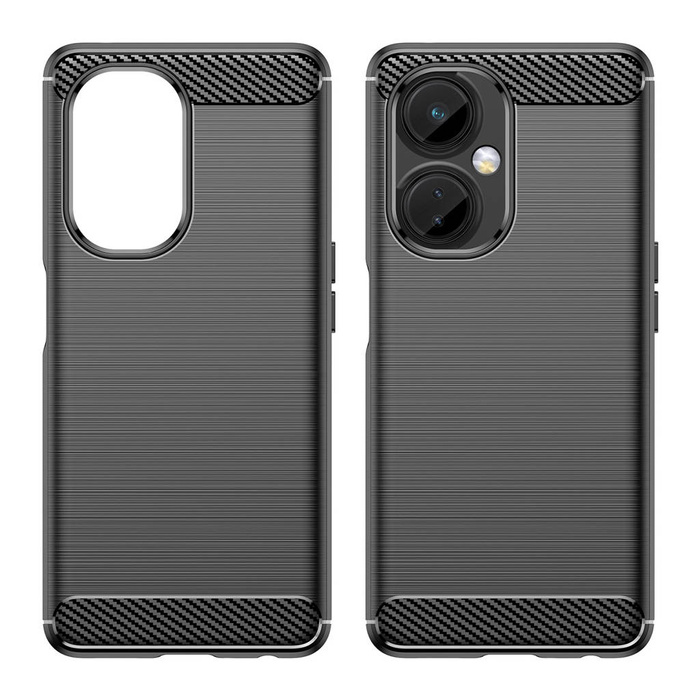 Pouzdro Carbon Case pro OnePlus Nord CE 3 flexibilní silikonový karbonový kryt černý