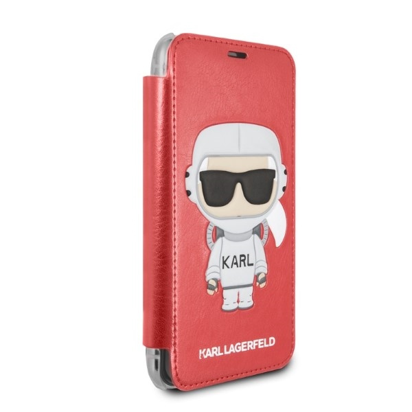 Cover Karl Lagerfeld Klflbkpxkscore iPhone X/ Xs Bookcase Rosso/red Karl Space Cosmonaut Case