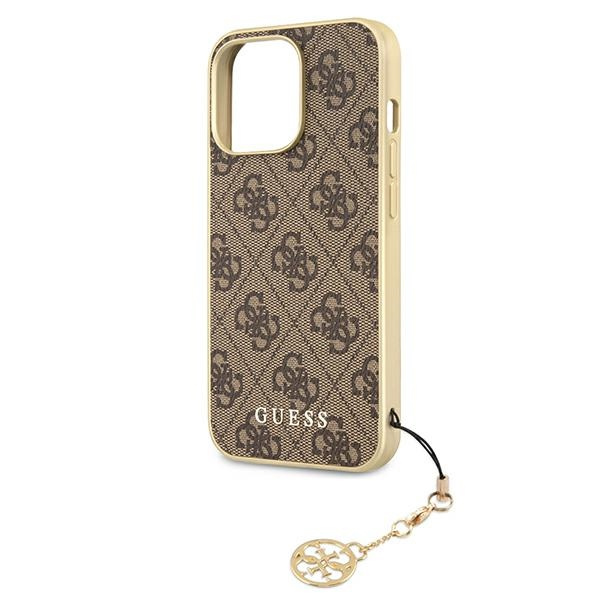 Hülle GUESS Apple iPhone 13 Pro 4G Charms Sammlung braun Hardcase