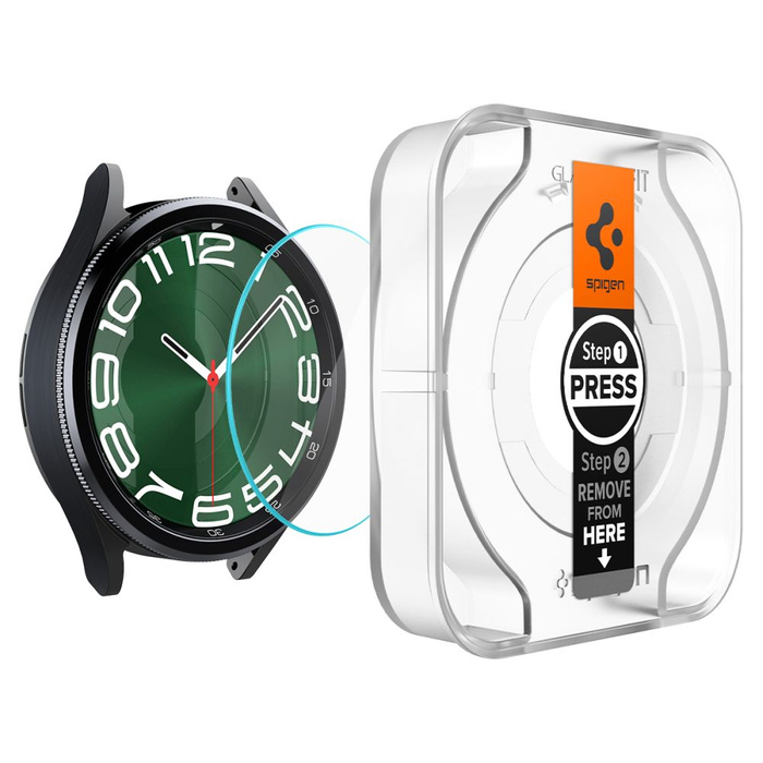 Verre trempé Spigen Galaxy Watch Glas.tr "ez-fit" 2-pack 6 Classic (47 mm) Clear