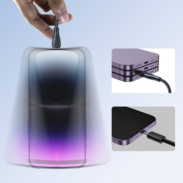 Joyroom USB C - Lightning 20W Kabel der Surpass-Serie für schnelles Aufladen und Datenübertragung 0,25 m schwarz (S-CL020A11)