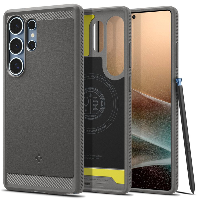 Spigen Rugged Armor Mag MagSafe GALAXY S25 ULTRA MARBLE GREY