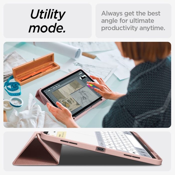 Hülle Spigen iPad Urban Fit Air 13 2024 Rose Gold Case