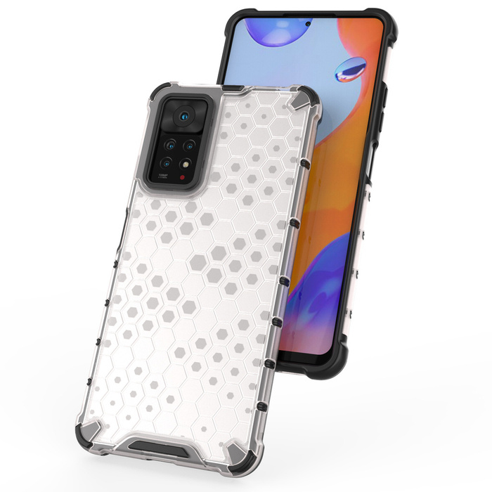Cover blindata a nido d'ape con cornice in gel per Xiaomi Redmi Note 11 Pro+ / 11 Pro nero
