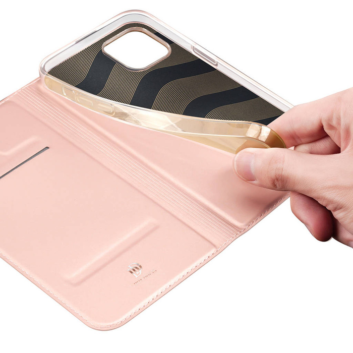 Étui portefeuille Dux Ducis Skin Pro pour iPhone 15 - Rose