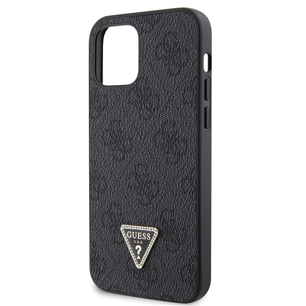 Guess GUHCP12MP4TDSCPK iPhone 12 / 12 Pro 6.1" noir/noircase Crossbody 4G Metal Logo