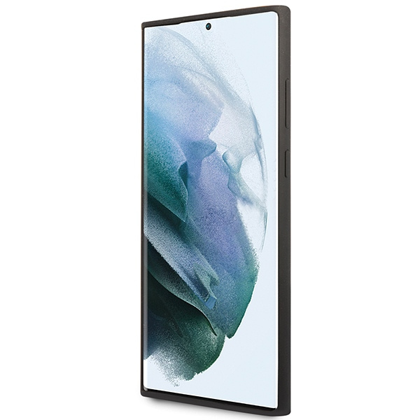 Obal Guess GUHCS23LSLSMK S23 Ultra S918 černá/černá tvrdácase Silikon Vintage Gold Logo Case