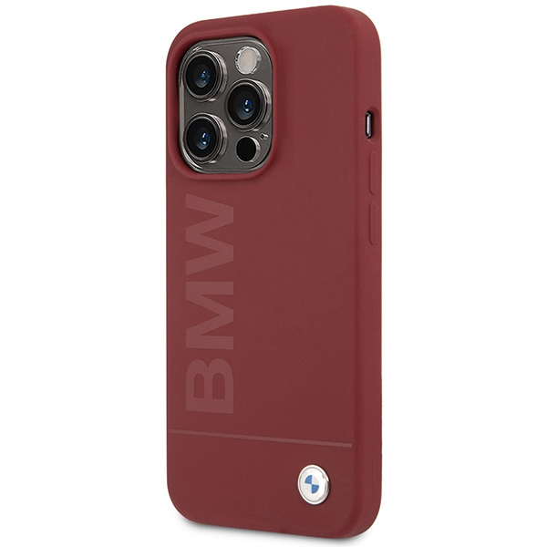 Cover Bmw Bmhmp15lslblre IPhone 15 Pro 6,1" rosso/rosso durocase Silicone Big Logo MagSafe Case