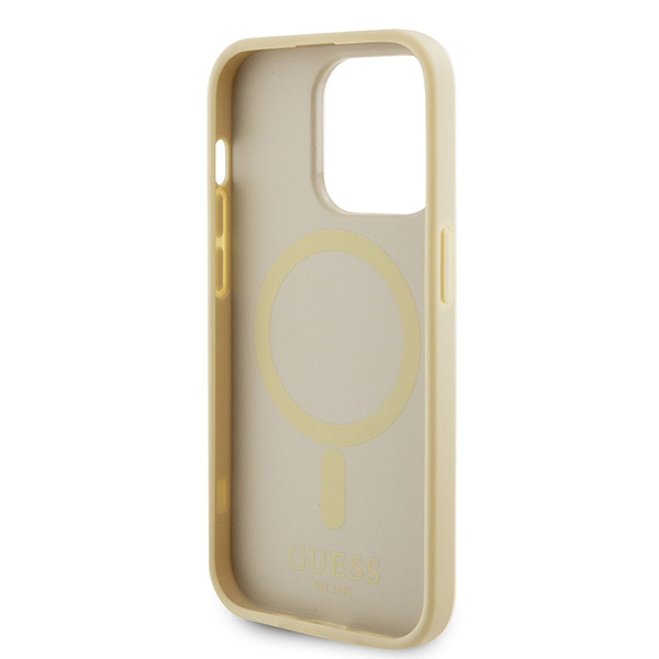Coque Guess GUHMP15XPSAHMCB iPhone 15 Pro Max 6.7" or/dorécase Saffiano MagSafe Case