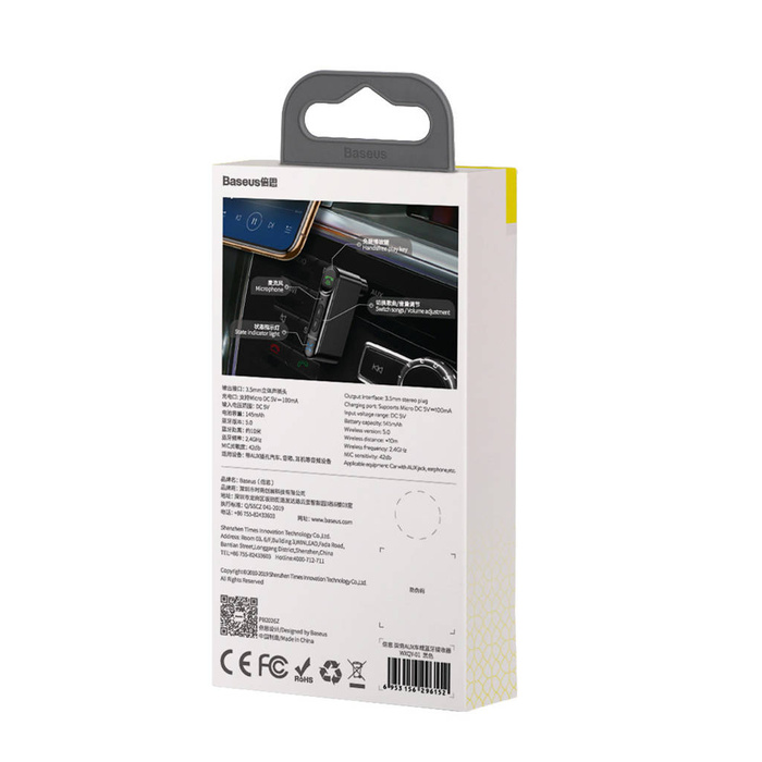 Bluetooth-AUX-Sender Baseus BSBA-02 (Overseas Edition) – schwarz