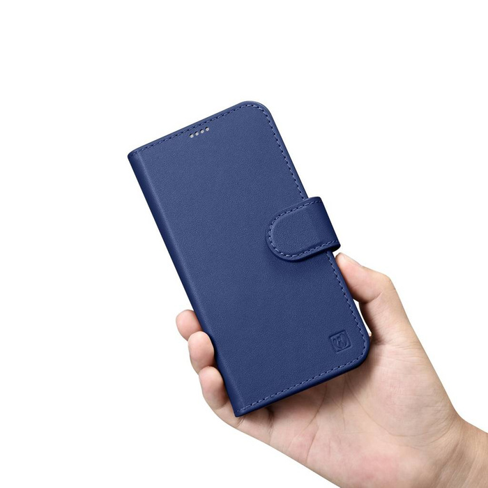 iCarer Wallet Case 2in1 iPhone 14 Pro Max Leather Flip Cover Anti-RFID bleu (WMI14220728-BU)