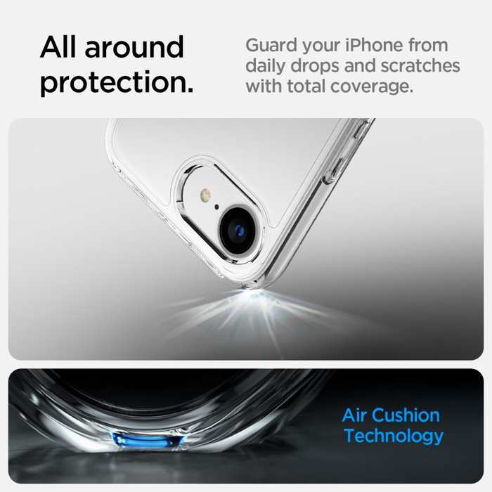 SPIGEN ULTRA HYBRID IPHONE 16E KRISTALLKLAR