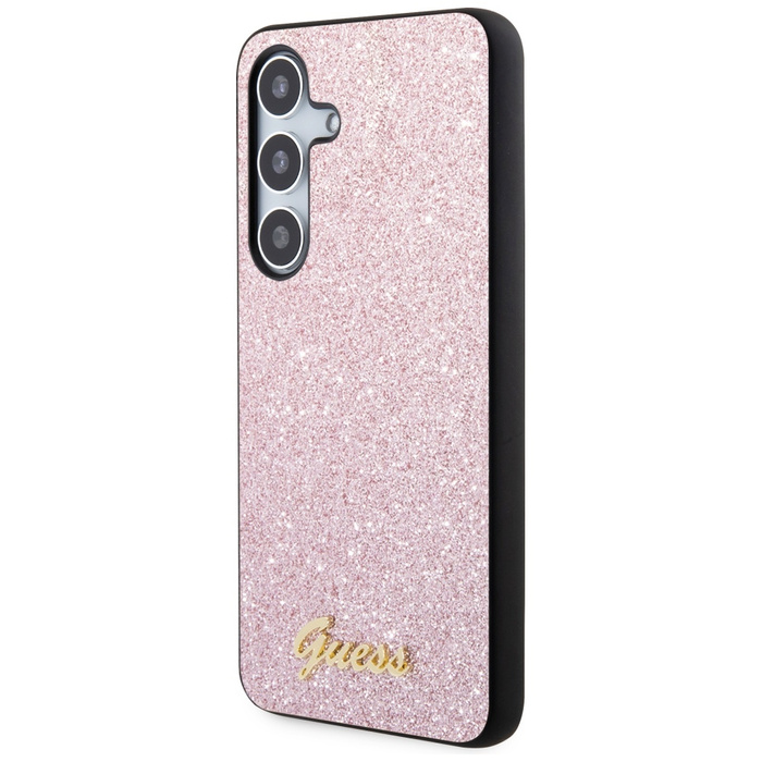 Etui Guess GUHCS24SHGGSHP Samsung Galaxy S24 S921 różowy/pink hardcase Glitter Script Case