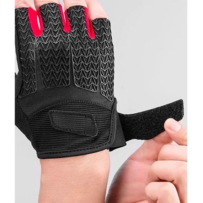 Gants de cyclisme Rockbros S169BR S avec inserts en gel - noir et rouge