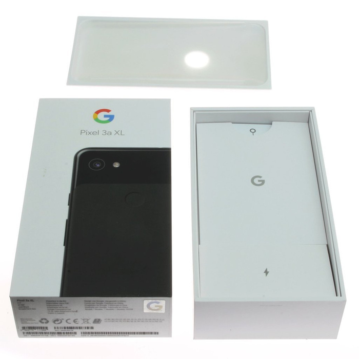 Google Pixel 3a XL solo nero 64GB caso originale UE 2 pin