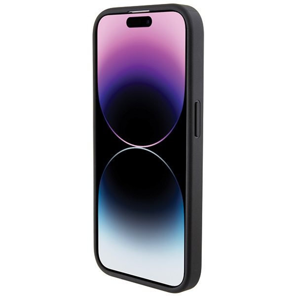 Coque Bmw Bmhcp15lgspcck IPhone 15 Pro 6.1" Black/Black Hardcase Grip Stand Smooth &amp; Carbon Case