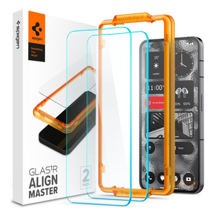 Tempered Glass Spigen Alm Glas.tr 2er-Pack Nichts Telefon 2 Klar