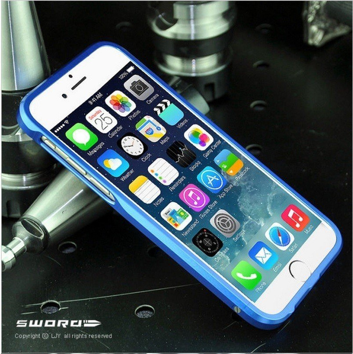 Telefontok LJY Sword 6 iPhone 6 6 6S Alumínium lökhárító keret Piros