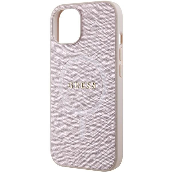 Guess GUHMP15MPSAHMCP iPhone 15 Plus 6.7" rose/rose durcase Saffiano MagSafe