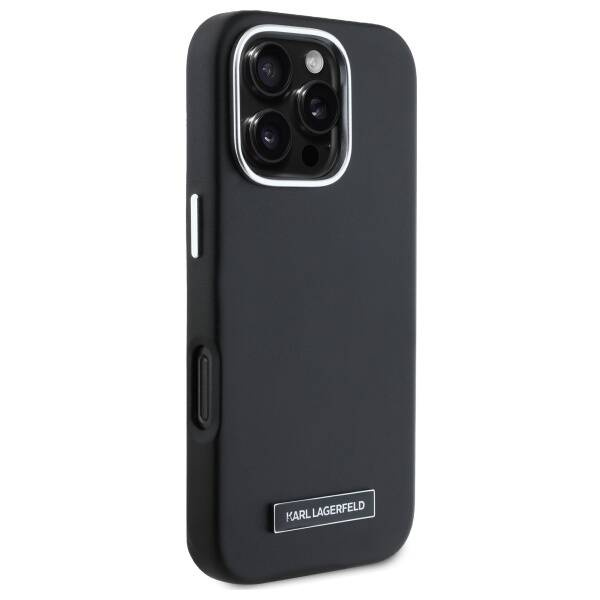 Etui Karl Lagerfeld iPhone 16 Pro Max 6.9" czarny/black hardcase FW Metal Plate MagSafe