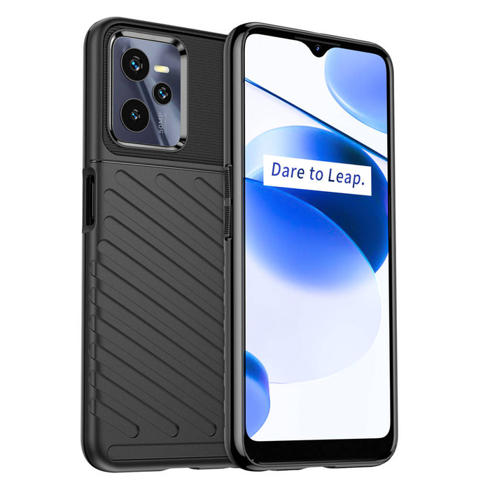 Custodia Thunder Case per custodia per armatura in silicone Realme C35 nera