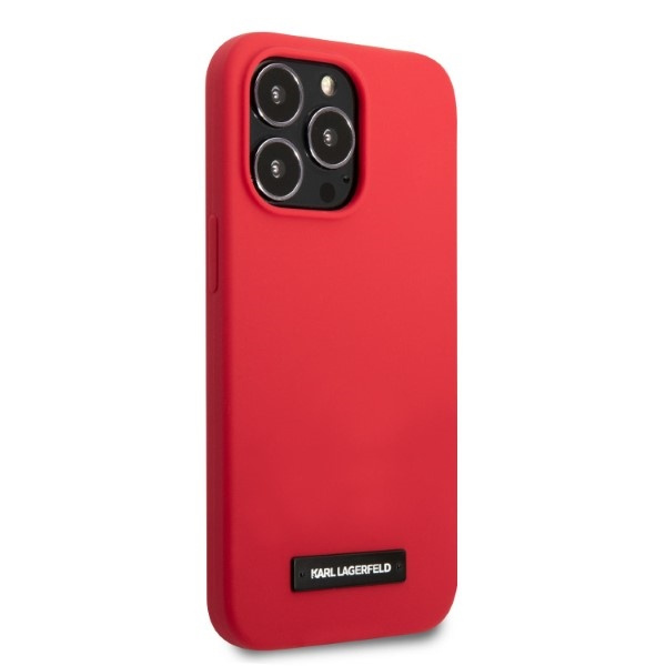 Cover Karl Lagerfeld Klhcp13lslmp1r iPhone 13 Pro / 13 6.1" rigidocase Placca in silicone rosso/rosso Case