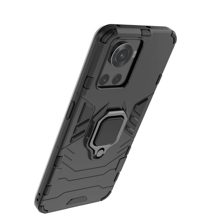 Kryt hybridního pouzdra Ring Armor armored + magnetický držák pro OnePlus Ace černý