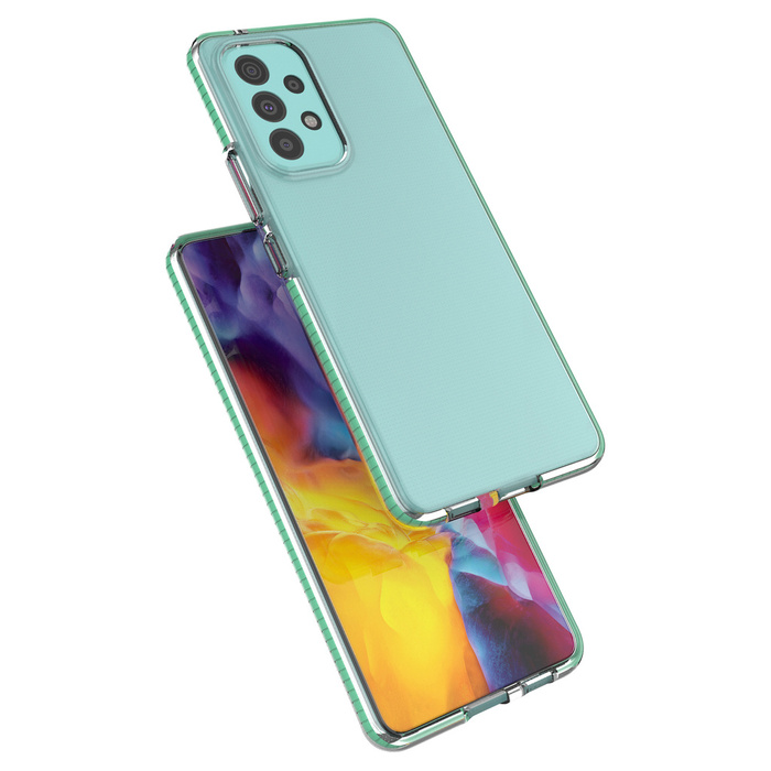 Pružinový Case gelový kryt pouzdro s barevným rámečkem pro Samsung Galaxy A53 5G černý