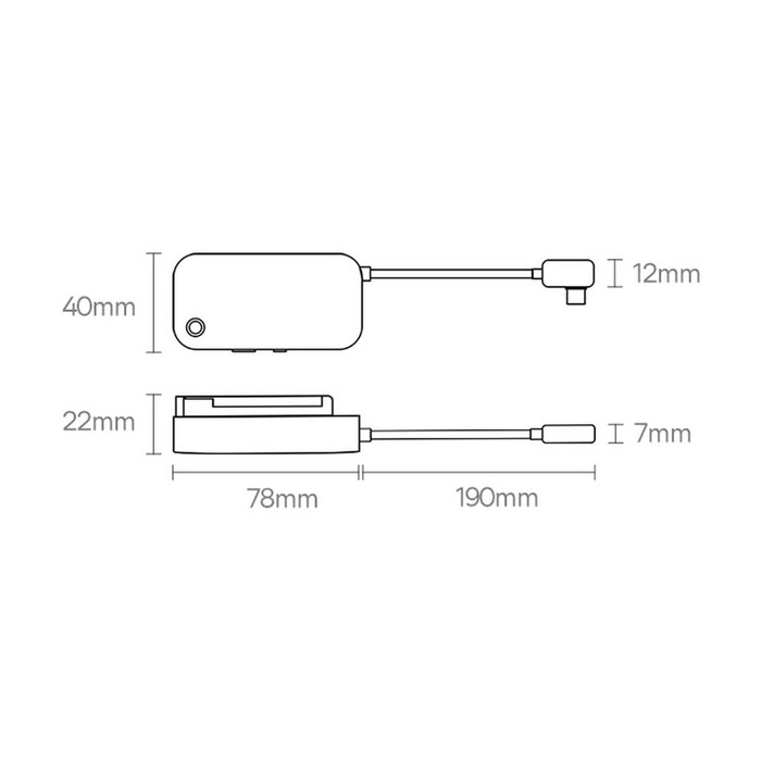 Baseus PadJoy 6-Port Type-C HUB Adapter Dark gray