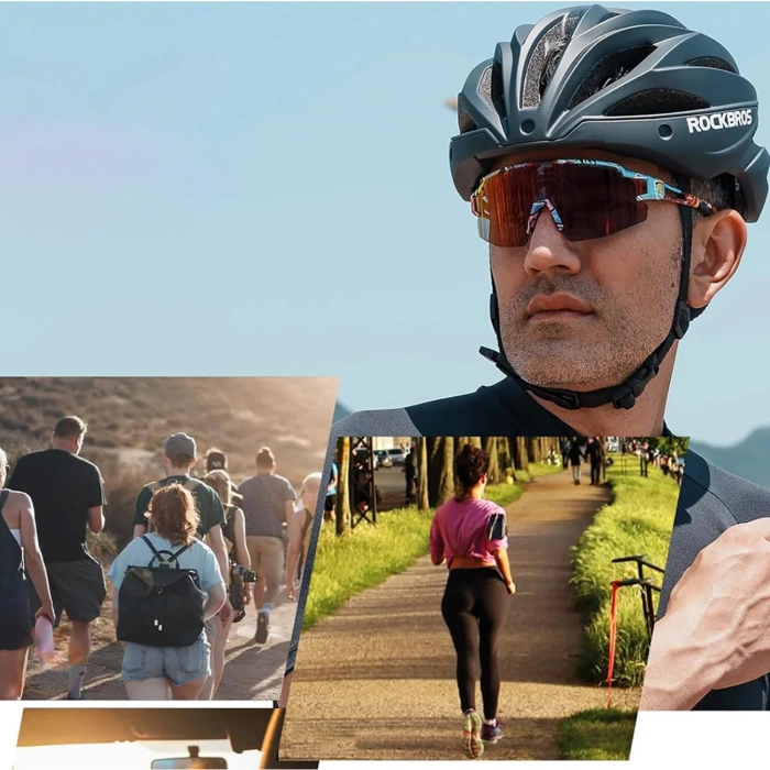 Rockbros Photochrome Fahrradbrille mit UV-Schutz und Korrektureinsatz - Mehrfarbig