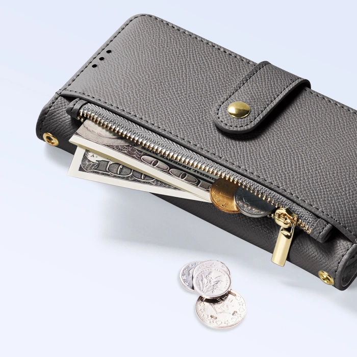 Dux Ducis Lawa Lederhülle für iPhone 15 Pro Max - Grau