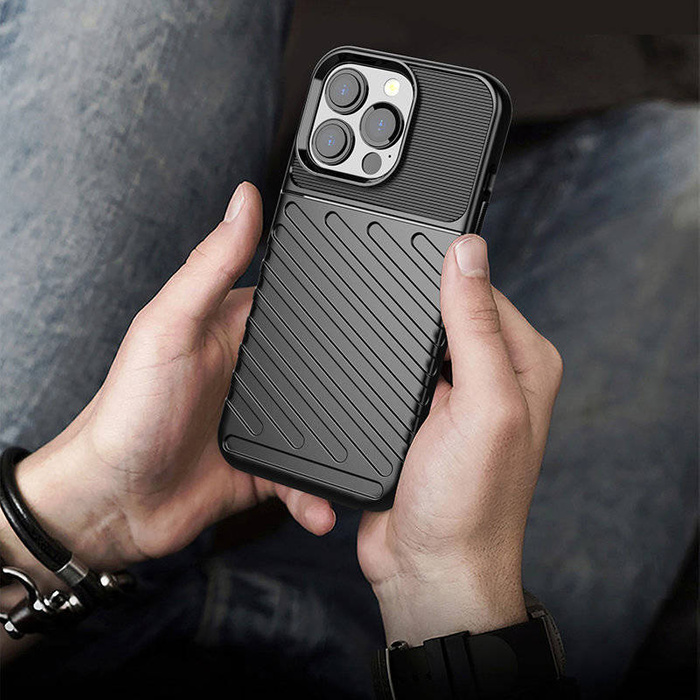 Thunder Case flexibilní pancéřovaný pouzdro kryt iPhone 13 Pro modrý