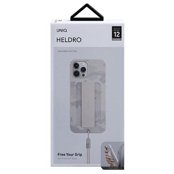 Custodia Uniq Heldro iPhone 12 Pro Max 6.7&quot; mimetico beige / mimetico avorio Antimicrobico
