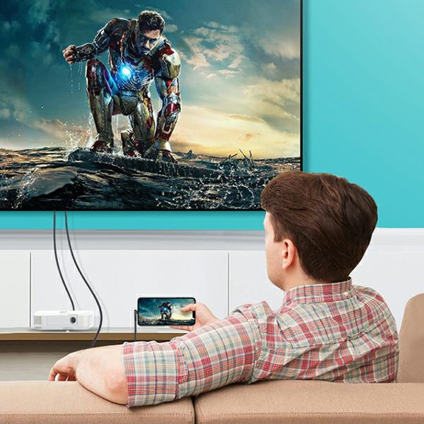 Kábel USAMS HDMI USB Apple Lightning U53 US-SJ442 2m čierna