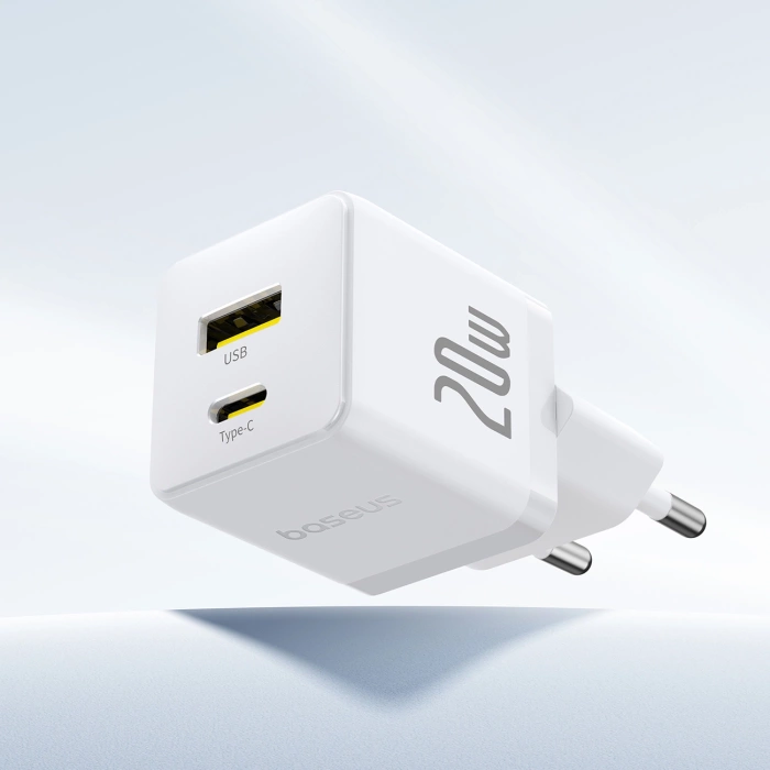 Baseus Palm 20W USB-C USB-A Wall Charger - White