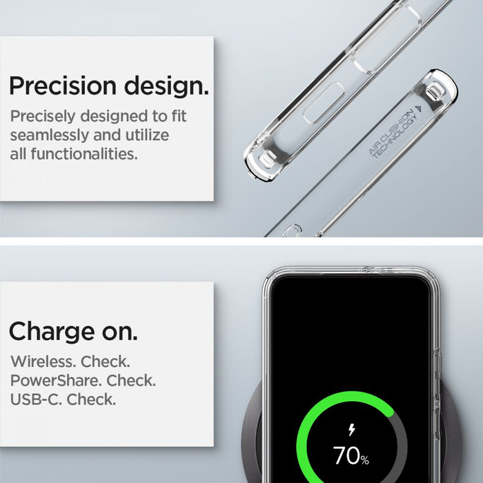 Cover Spigen Ultra Hybrid Samsung Galaxy S22 Cristallo Trasparente Clear Case