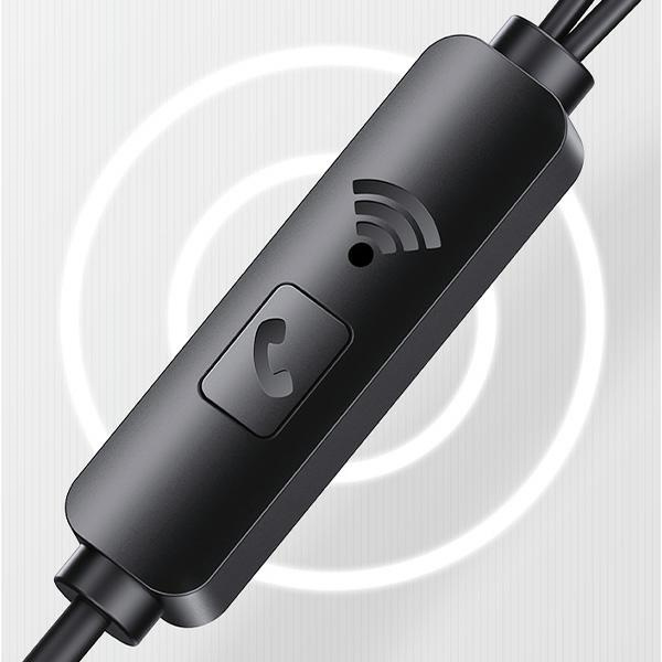 USAMS Sluchátka stereofonní konektor EP-44 3,5 mm červený/červený HSEP4402 (US-SJ548)