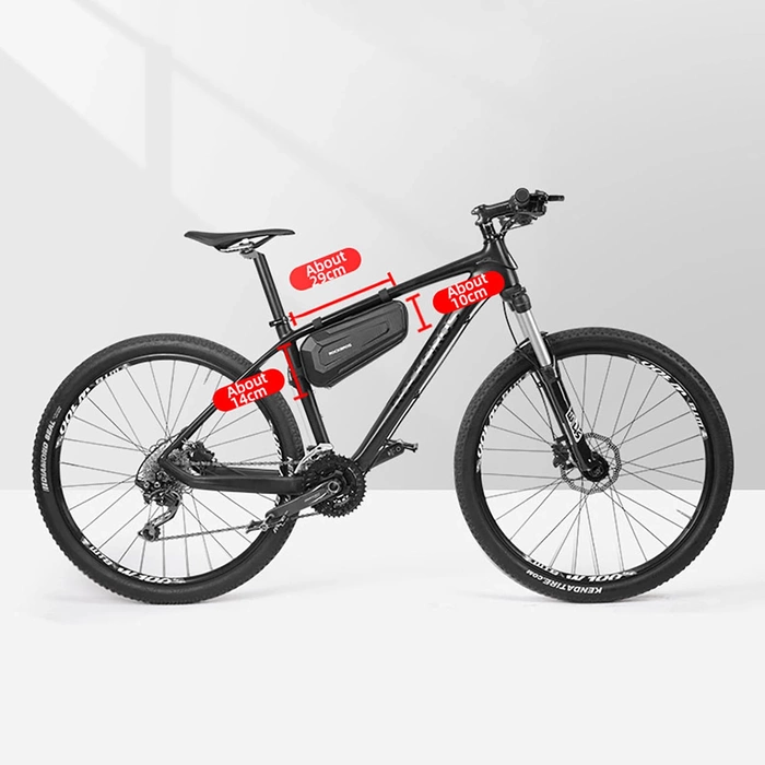 Borsa da bicicletta impermeabile Rockbros B66 per telaio - nera