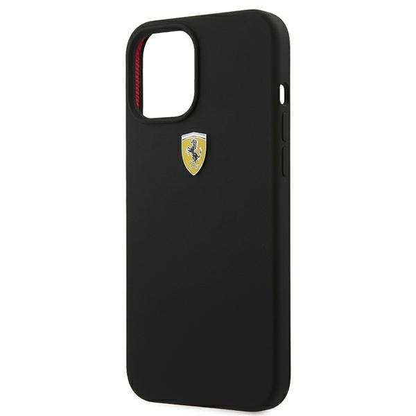 Cover Ferrari Apple iPhone 12 Pro Max On Track Silicone Black Case
