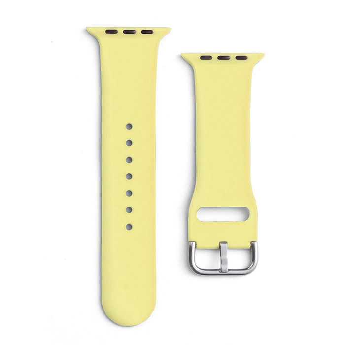 Silikonový řemínek APS silikonový řemínek k Watch 8/7/6/5/4/3/2 / SE (45/44 / 42 mm) řemínek k hodinkám žlutý