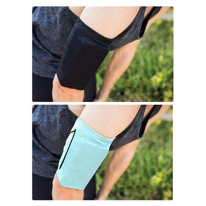 Elastisches Stoffarmband Armband für Running Fitness M blau
