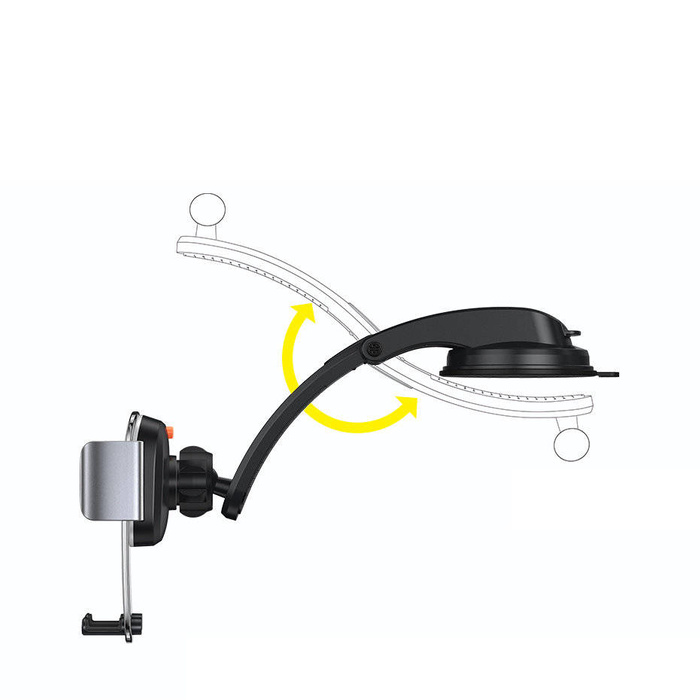 Baseus 2in1 Gravity Autotelefonhalterung für Lüftungsdüse und Armaturenbrett schwarz (SUYK000001)
