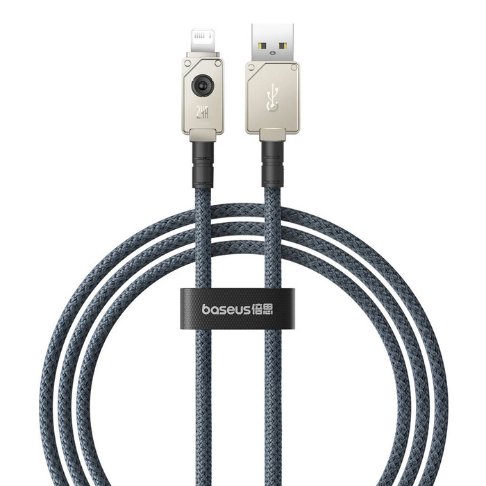 USB cable - Lightning Baseus Unbreakable 2.4A 480Mbps 1m - white