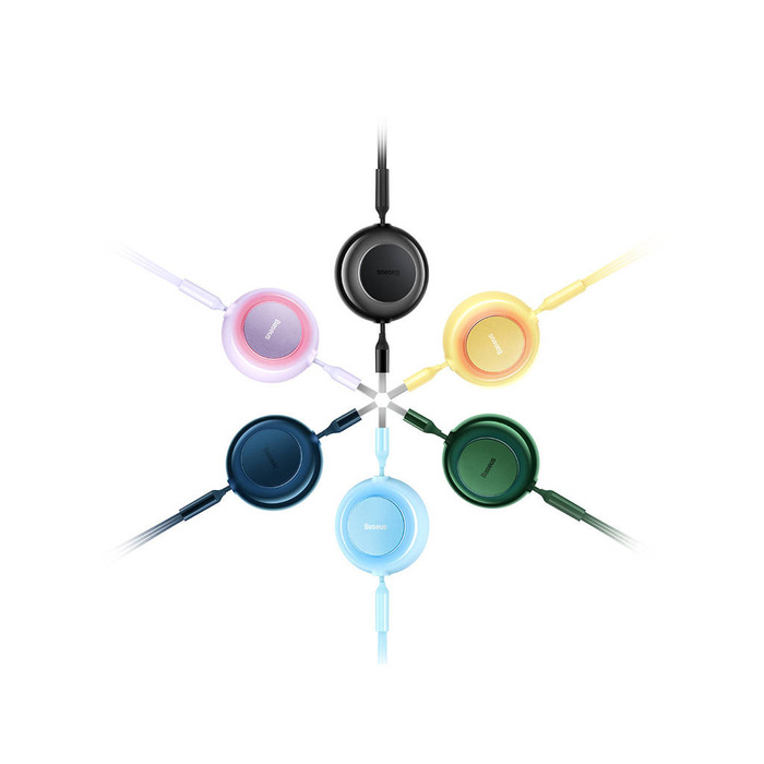 Baseus Bright Mirror 2 3en1 USB Tipo A - micro USB + Lightning + USB Tipo C 3.5A 1.1m azul (CAMJ010017)