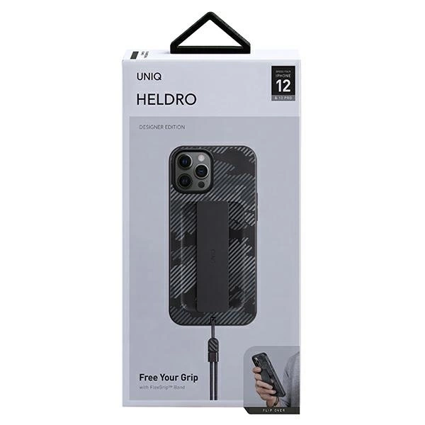 Uniq case Heldro iPhone 12/12 Pro 6.1 &quot;black camo / charcoal camo Antimicrobial